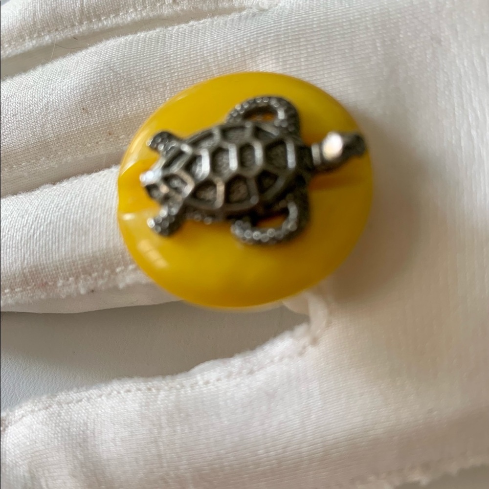 Turtle Ring Yellow Adjustable - image 5